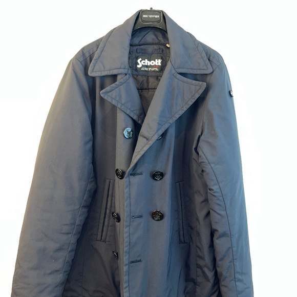 SCHOTT Bros - Vintage Peacoat - 2 in 1 Collar Lined Coat- Navy XL - 80% OFF SALE - Picture 5 of 16